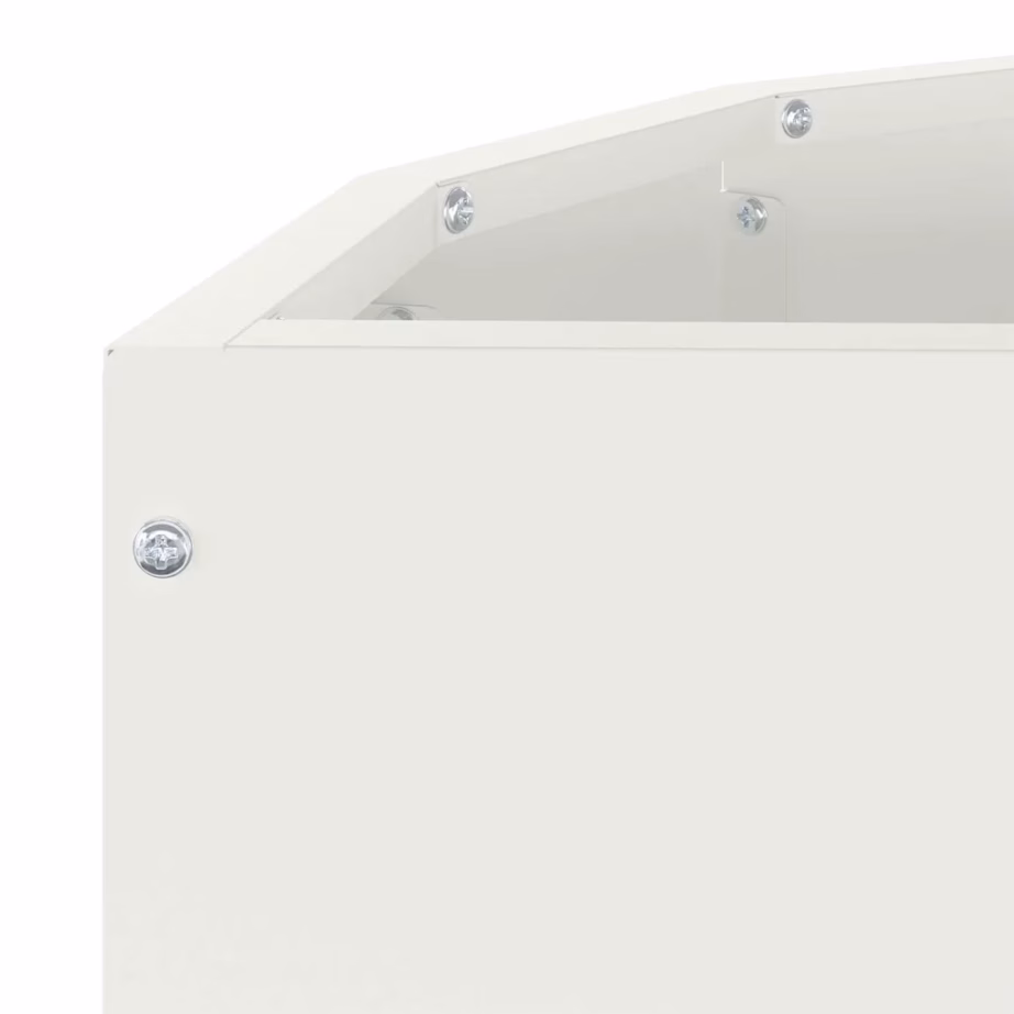 Poole ringi taimekast välitingimustesse, valge teras, 60 x 30 x 35 cm – 9