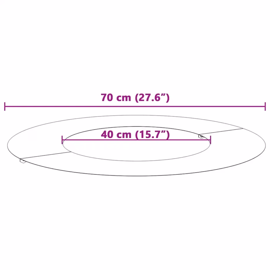 Lame terasest puurõngas puu alusele, valge, Ø40/70 cm, 70 x 70 cm – 9