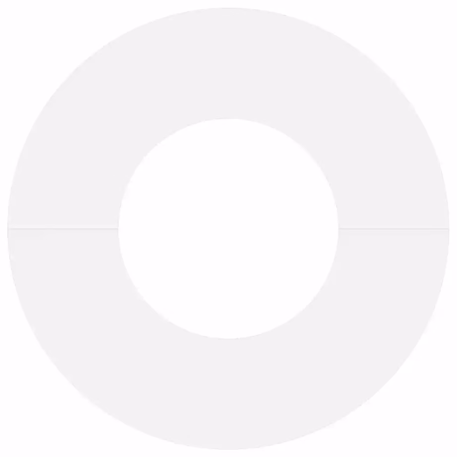 Lame dekoratiivne puurõngaste komplekt, 5 tk, valge teras, 60 x 60 cm – 5