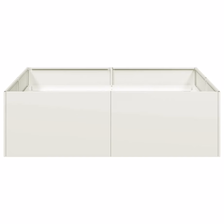 Valge terasest taimekast avatud põhjaga, 100 x 100 x 30 cm – 4