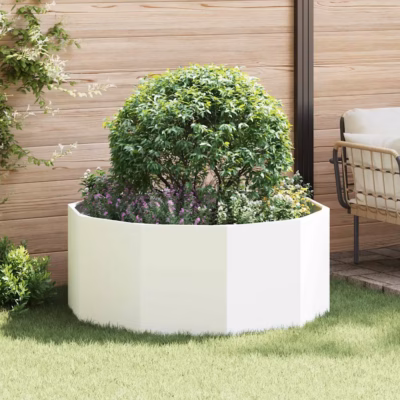 Valge terasest taimekast, 120 x 120 x 50 cm