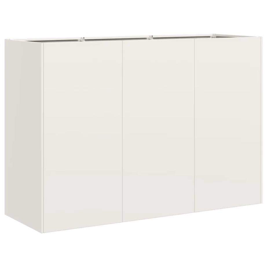 Valge külmvaltsitud terasest avatud põhjaga taimekast, 120 x 40 x 80 cm – 2