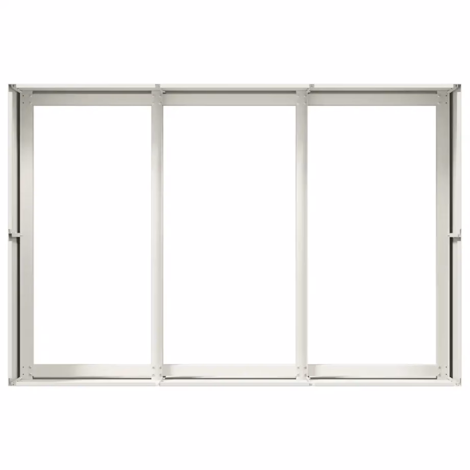 Valge terasest taimekast, avatud põhjaga, 120 x 80 x 40 cm – 5