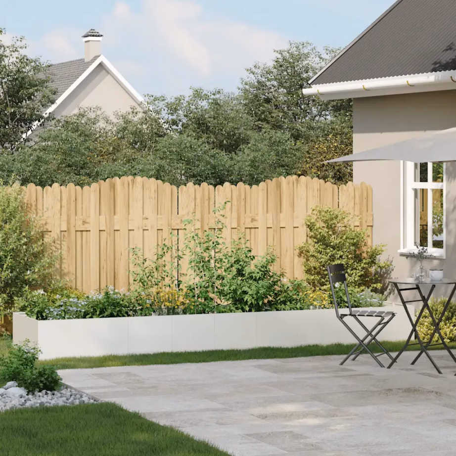 Valge külmvaltsitud terasest taimekast avatud põhjaga, 360 x 80 x 40 cm – 3