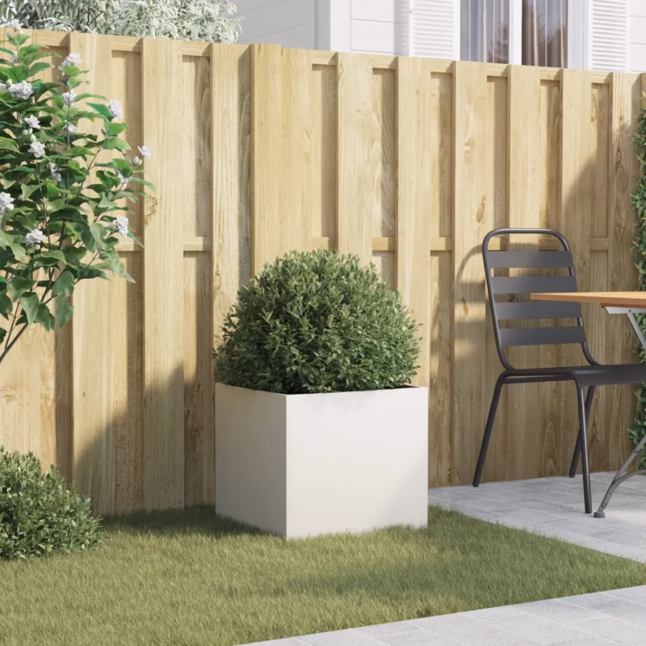 Valge külmvaltsitud terasest taimekast, 42 x 40 x 39 cm – 3