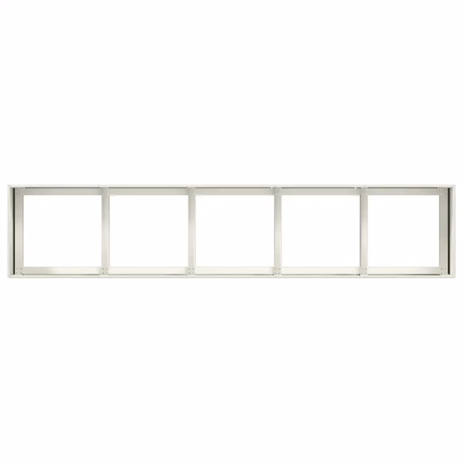 Valge külmvaltsitud terasest taimekast avatud põhjaga, 200 x 40 x 40 cm – 5