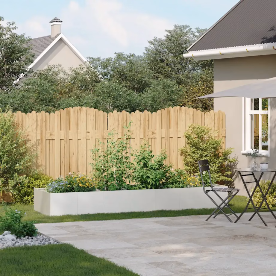 Valge külmvaltsitud terasest taimekast, avatud põhjaga, 280 x 80 x 40 cm – 3