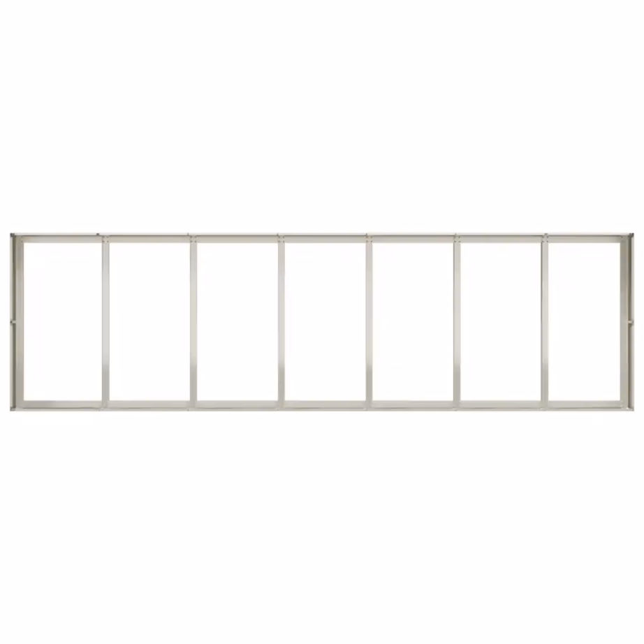 Valge külmvaltsitud terasest taimekast, avatud põhjaga, 280 x 80 x 40 cm – 5