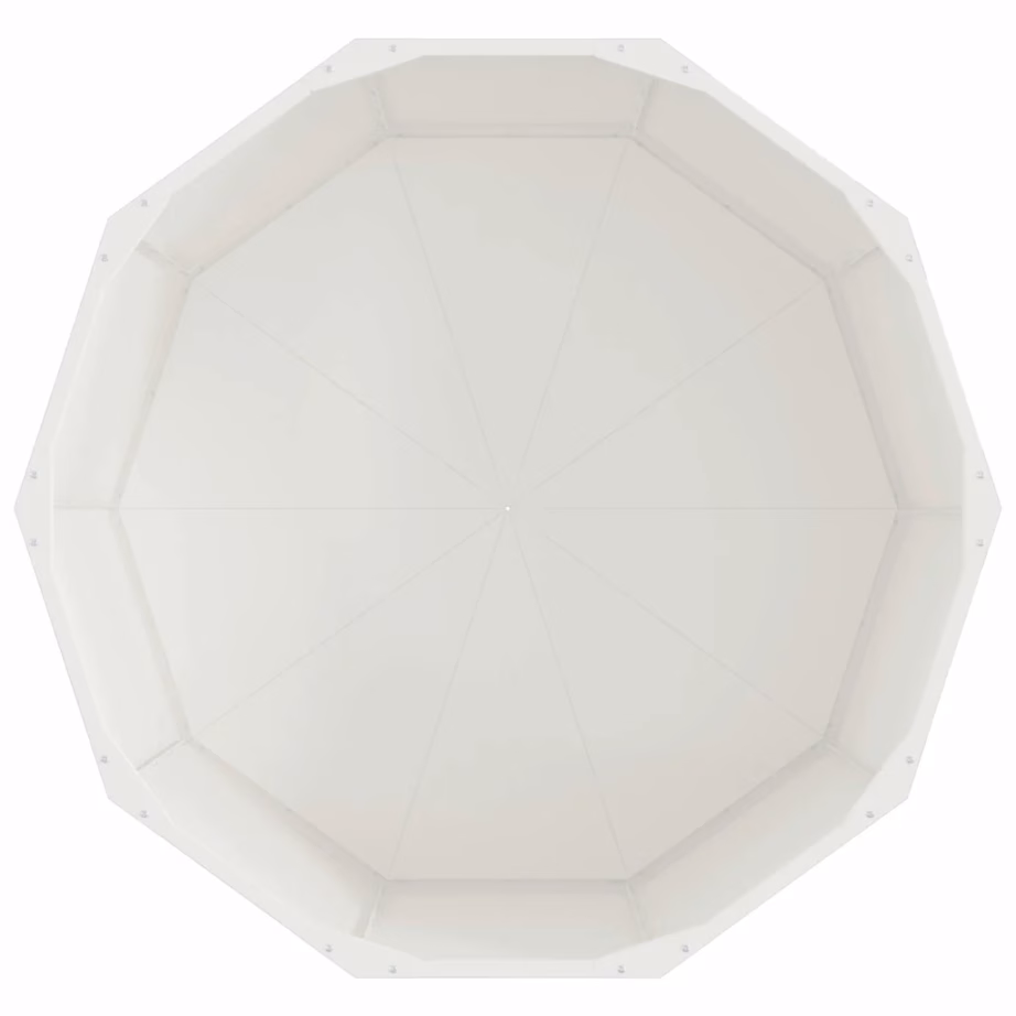 Ümmargune terasest taimekast välitingimustesse, valge, 90 x 90 x 50 cm – 6