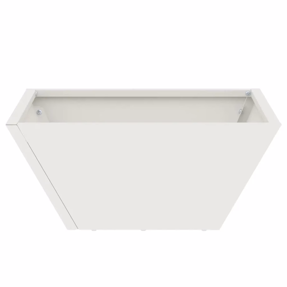 Valge külmvaltsitud terasest aiapott, trapetsikujuline, 35 x 35 x 15 cm – 5