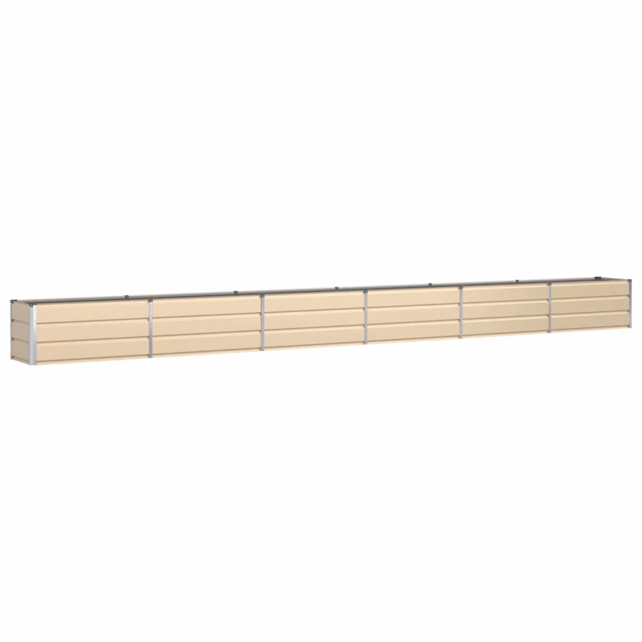 Valge tsingitud terasest taimekast, 580 x 50 x 45 cm – 2