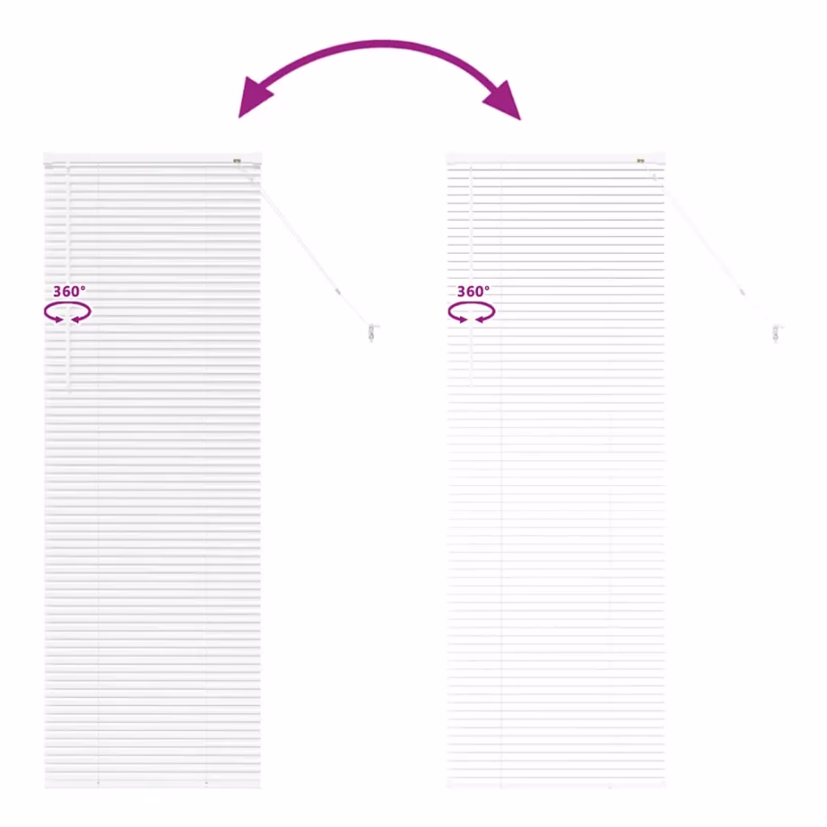 Veneetsia alumiiniumruloo, valge, 175 x 60 cm – 11