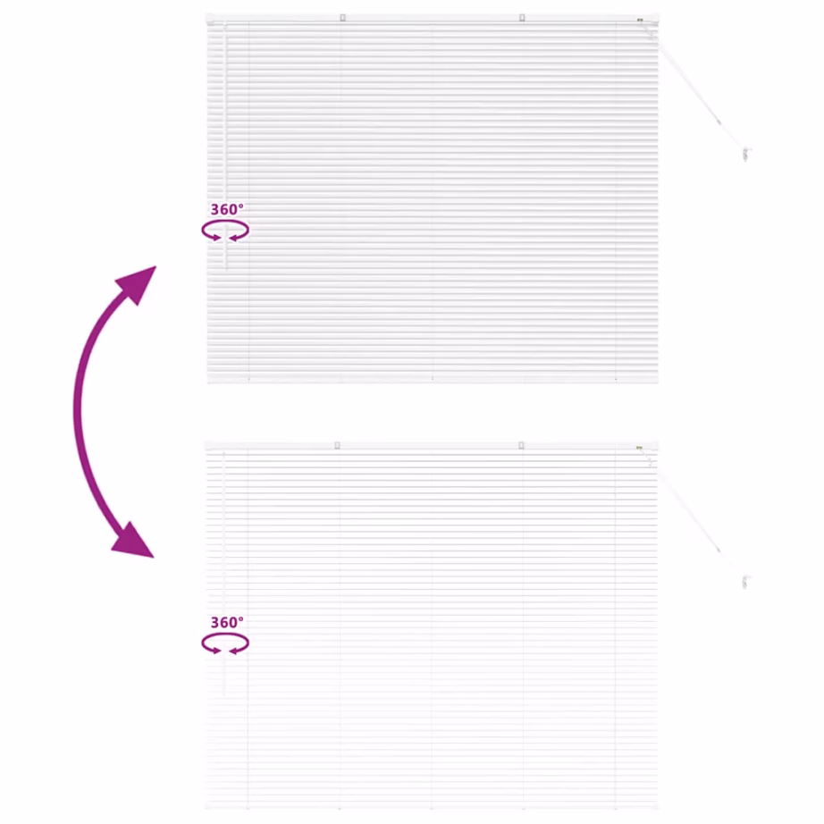 Valge alumiiniumist Veneetsia ruloo 130 x 160 cm – 11