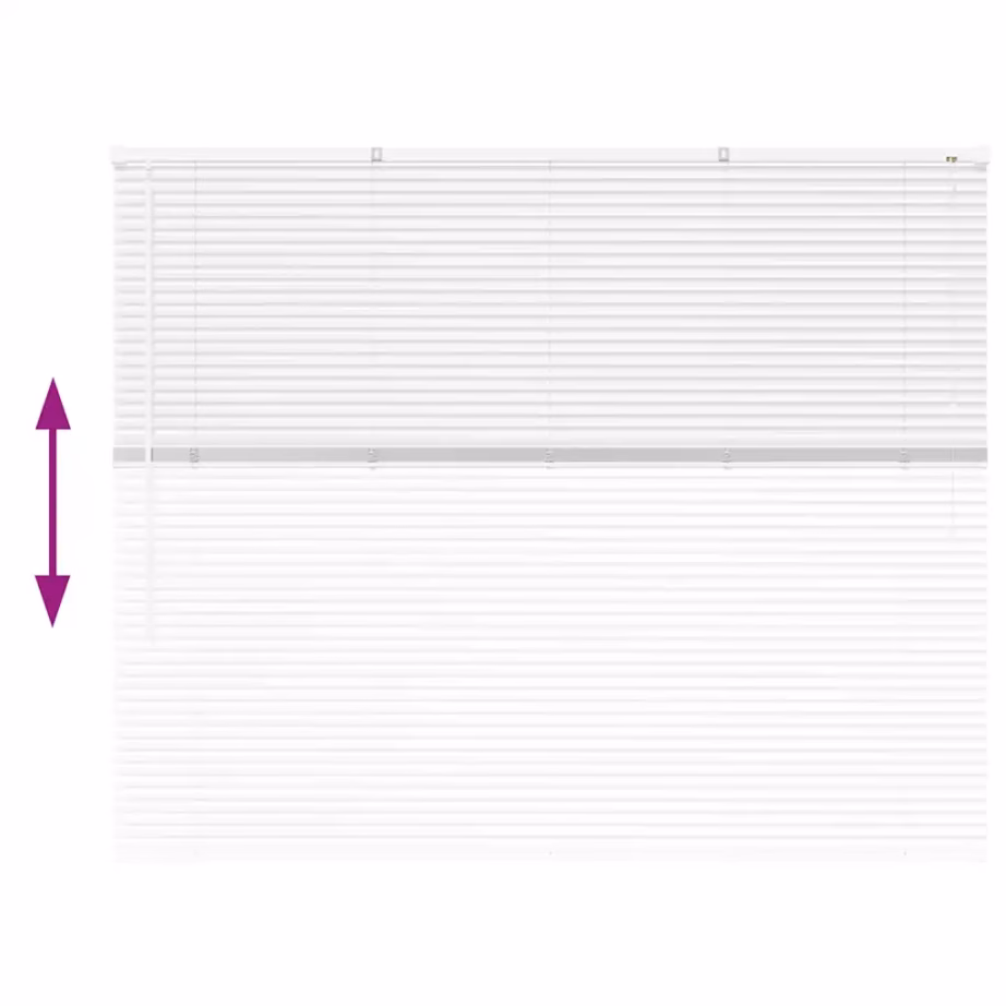 Valge alumiiniumist Veneetsia ruloo 130 x 160 cm – 12