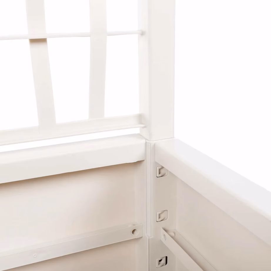 Võrega taimekast ronitaimedele, valge PP, 80 x 36 x 140 cm, 80 l – 6