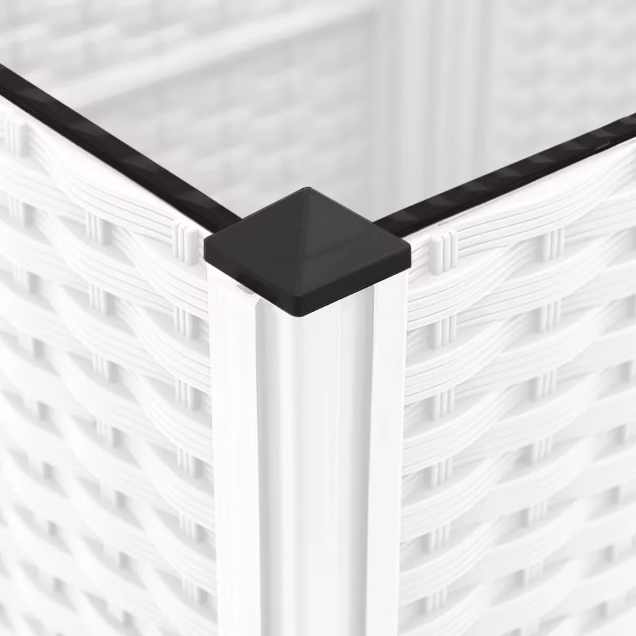 Aia võrega taimekast ronitaimedele, valge PP, 120 x 120 x 136 cm – 7