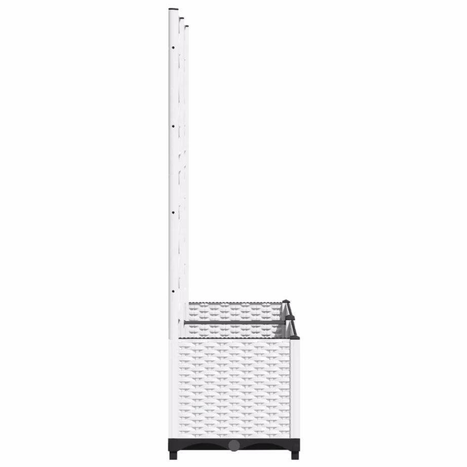 Võrega taimekast ronitaimedele, valge PP, 80 x 40 x 136 cm – 5