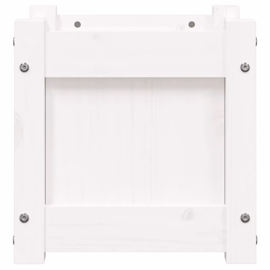 Valged männipuidust aia taimekastid, 2 tk, 31 x 31 x 31 cm – 6