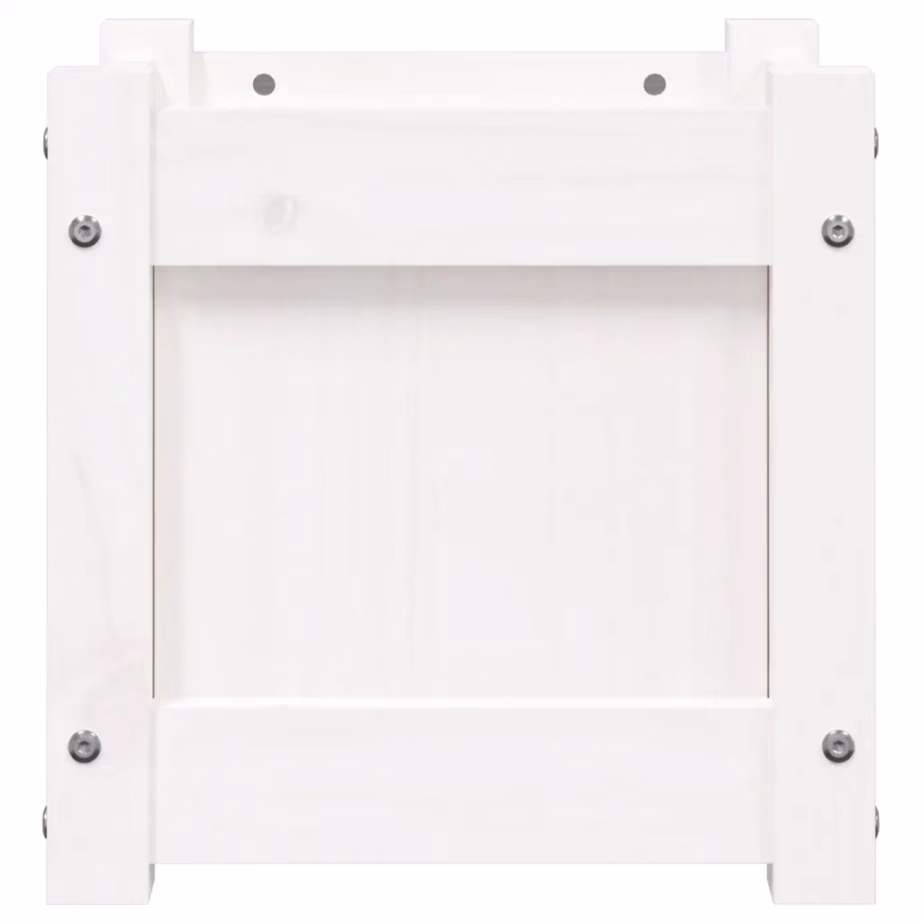 Valged männipuidust aia taimekastid, 2 tk, 31 x 31 x 31 cm – 7