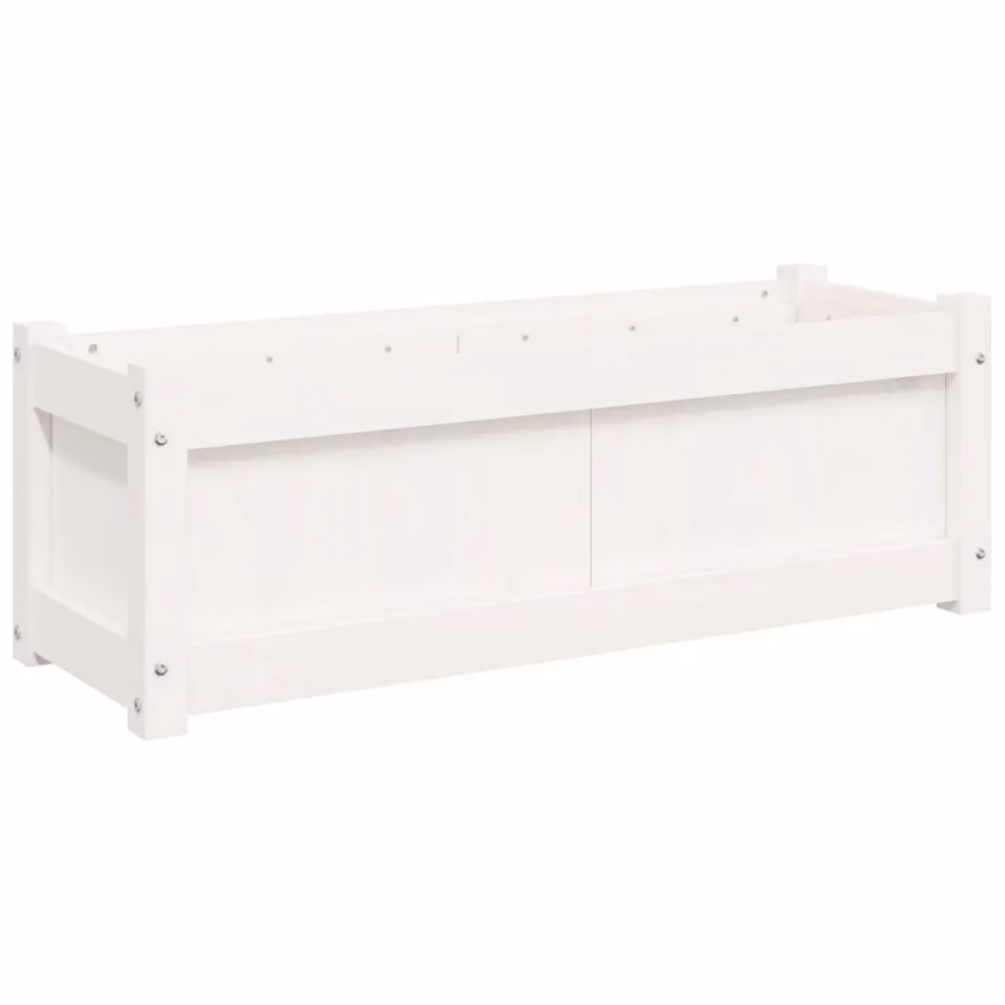 Aia taimekastid, 2 tk, valge männipuidust, 90 x 31 x 31 cm – 5