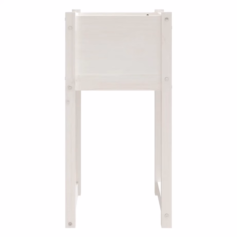 Valged toekad männipuidust taimekastid, 2 tk, 40 x 40 x 81 cm – 5