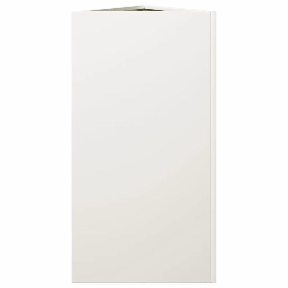 Aia taimekastid põhjaga, 2 tk, valge teras, kolmnurkse disainiga, 40 x 34,5 x 70 cm – 7