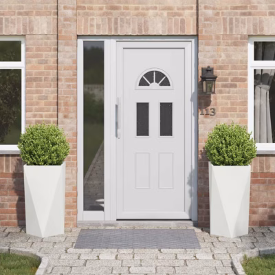 Terasest taimekastid välitingimustesse, 2 tk, valge, 40 x 40 x 75 cm