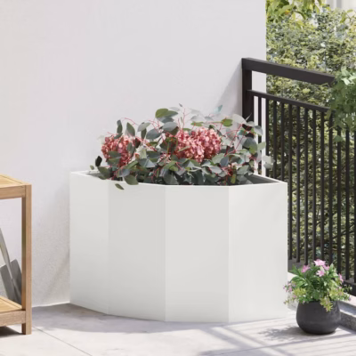 Nurga aiakast, valge teras, 60 x 60 x 50 cm