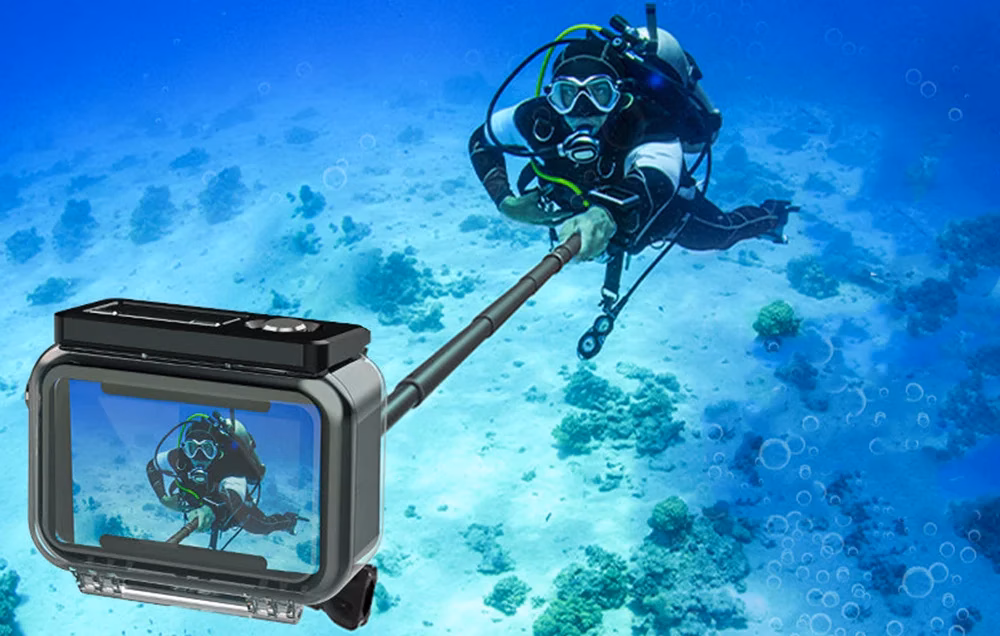 Telesin veekindla korpuse täpne sobivus DJI Osmo Action kaamerale