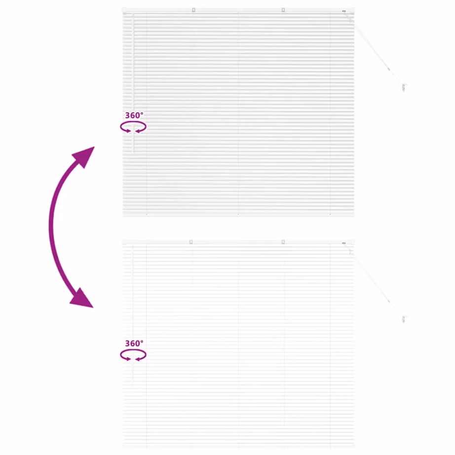 Valge alumiiniumist Veneetsia ruloo, 130 x 150 cm – 11