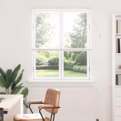 Veneetsia ruloo valge alumiinium 175 x 100 cm, siseruumidesse