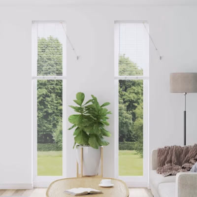 Veneetsia ruloo, valge alumiinium, 220 x 40 cm