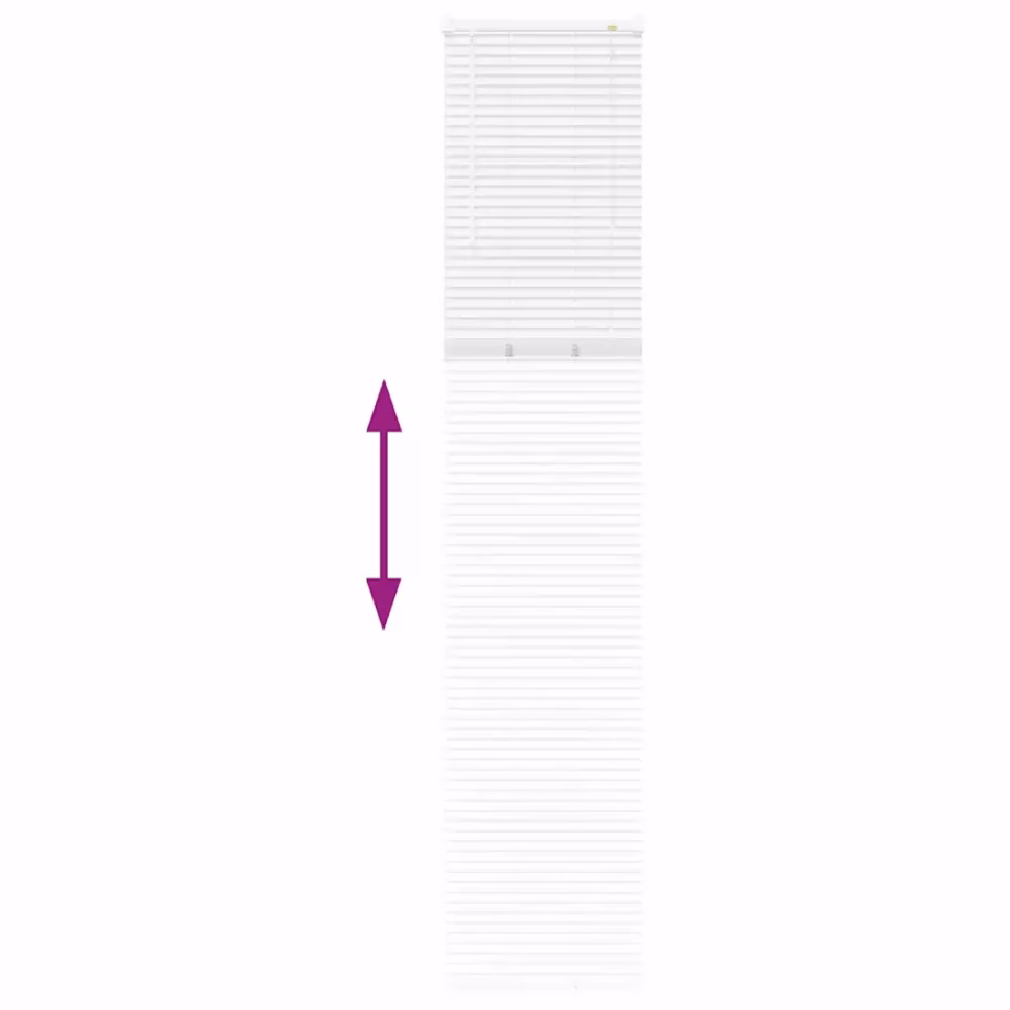 Veneetsia ruloo, valge alumiinium, 220 x 40 cm – 12