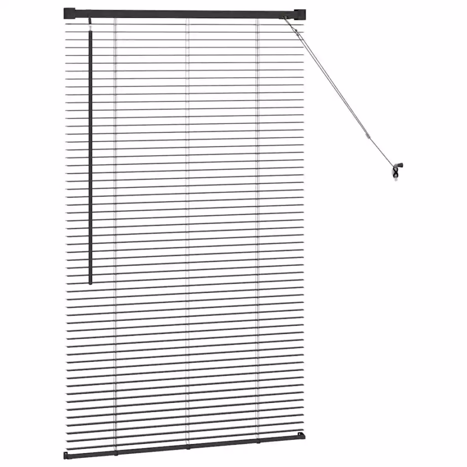 Alumiiniumist Veneetsia ruloo, must, 130 x 70 cm – 6