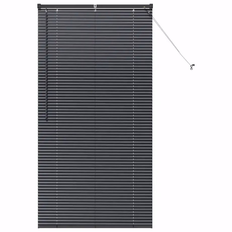 Veneetsia ruloo aknaraami sisse, must alumiinium, 175 x 85 cm – 2