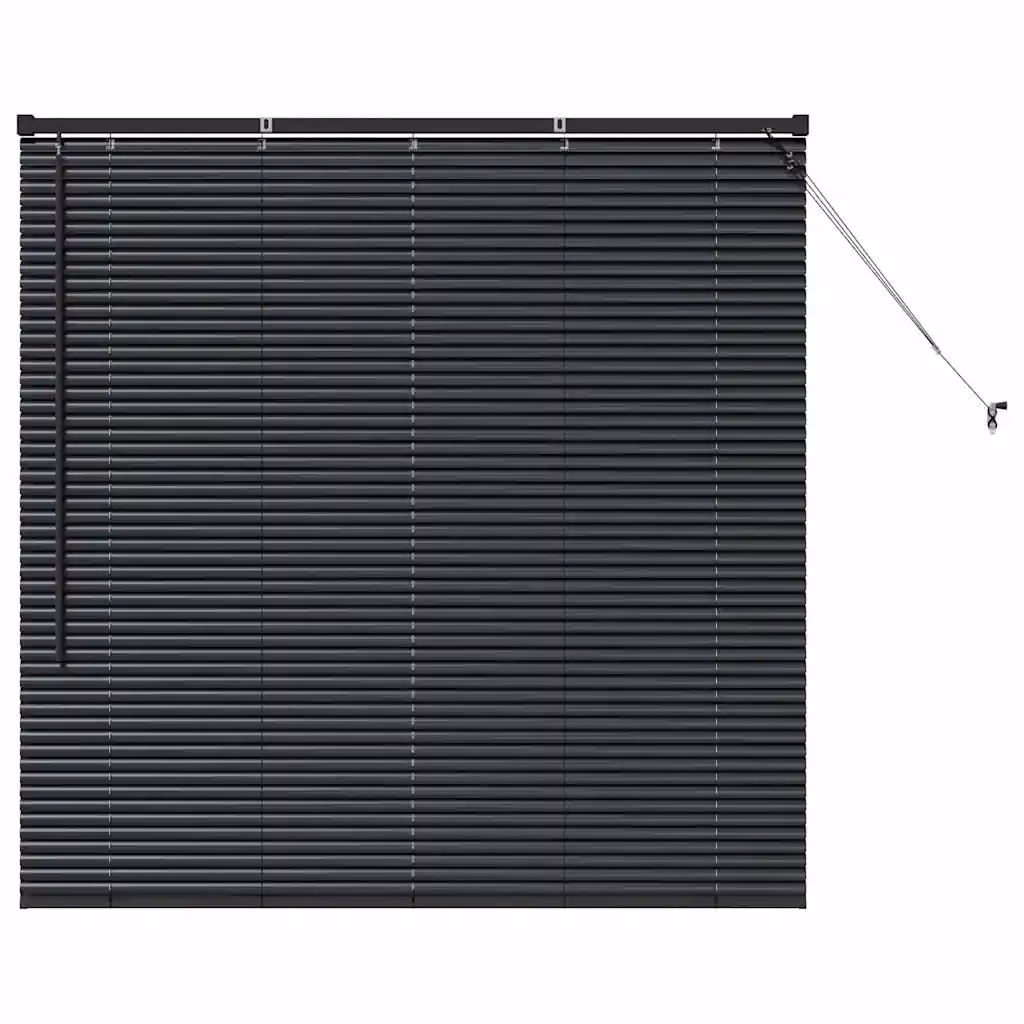 Veneetsia ruloo, must alumiinium, 130 x 135 cm