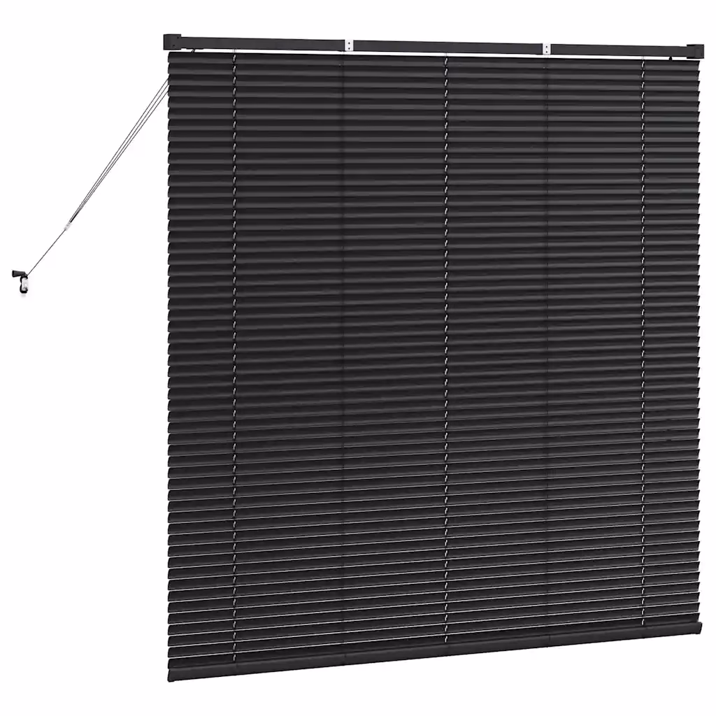 Veneetsia ruloo, must alumiinium, 130 x 135 cm