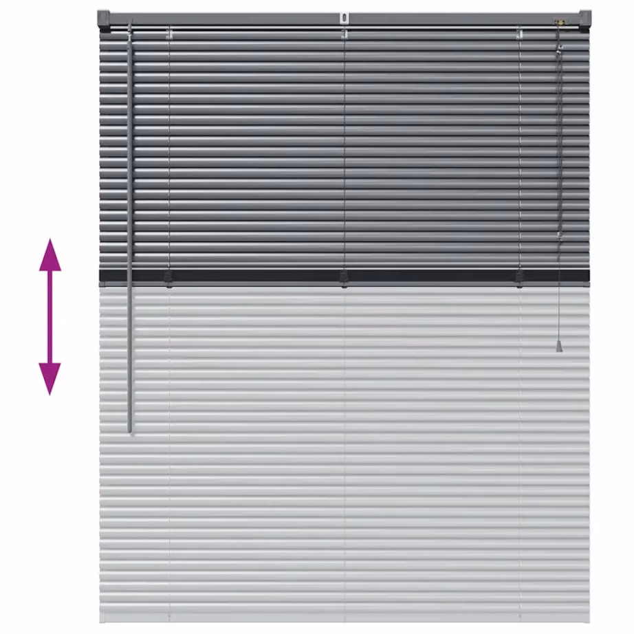 Veneetsia ruloo, tumehall alumiinium, 130 x 100 cm – 11