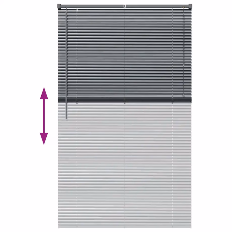 Veneetsia ruloo, tumehall alumiinium, 175 x 105 cm – 12