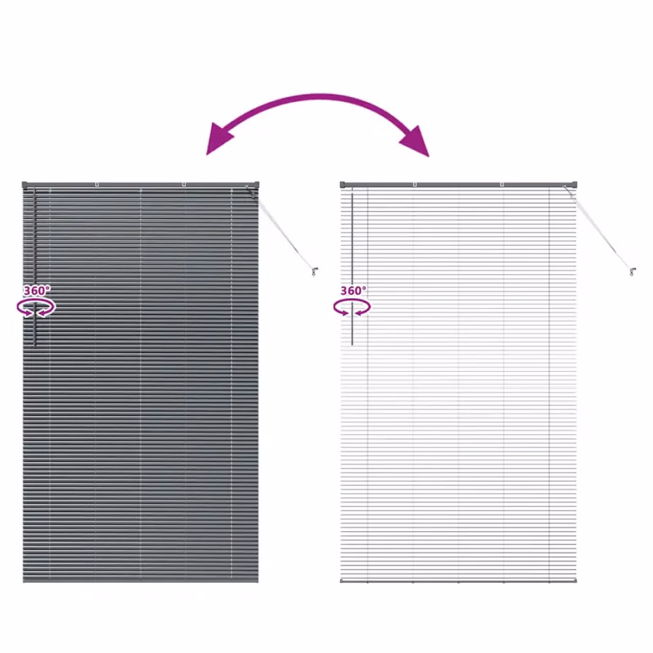 Veneetsia ruloo tumehallist alumiiniumist, 220 x 125 cm – 11