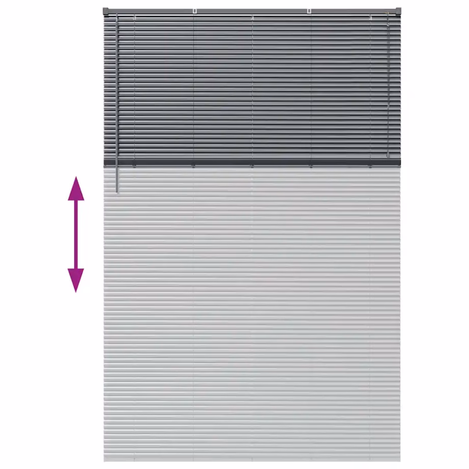 Veneetsia ruloo, tumehall alumiinium, 220 x 150 cm - 12