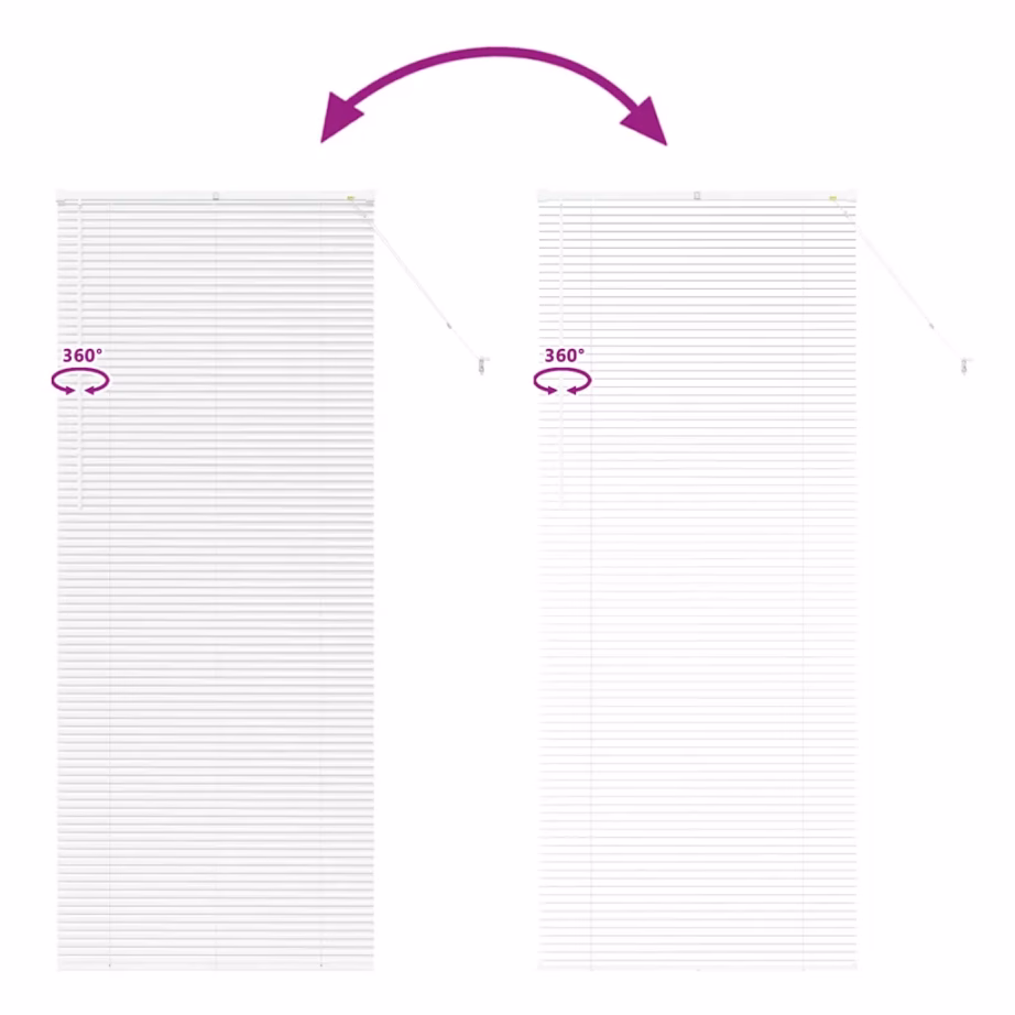 Veneetsia alumiiniumruloo valguse ja privaatsuse reguleerimiseks, valge, 220 x 95 cm – 11