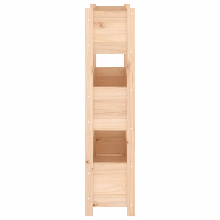 Kolmekorruseline vertikaalne taimekast, töötlemata männipuit, 77 x 25 x 104,5 cm – 6