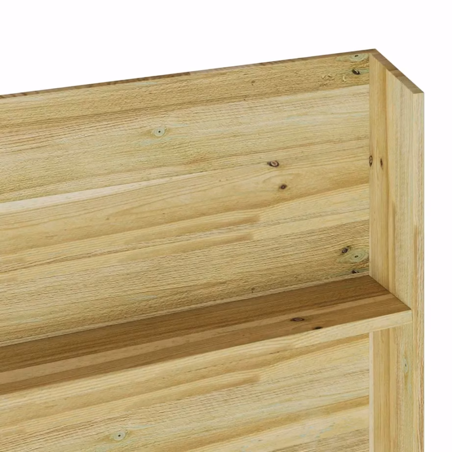 Vertikaalne taimede riiul taimekastidega, pruun immutatud männipuit, 90 x 15 x 180 cm – 8