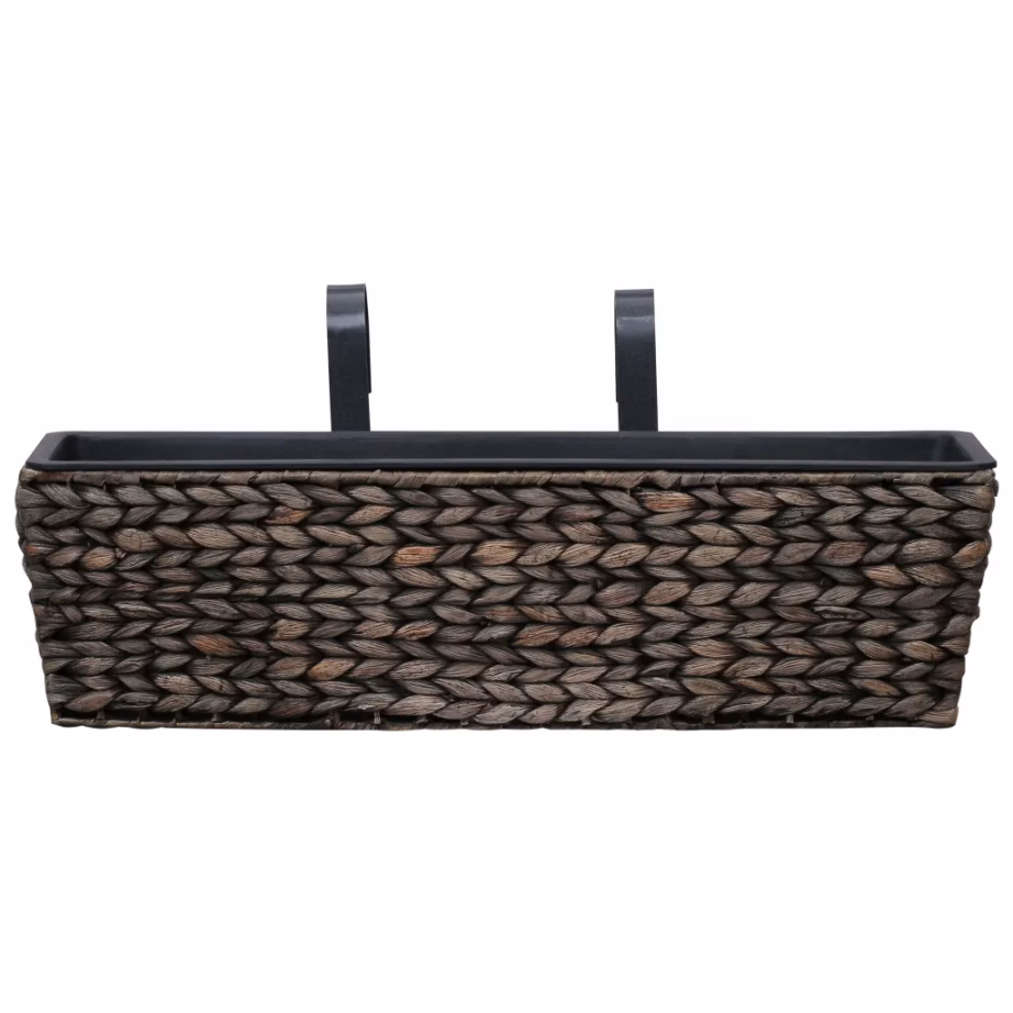 Vesihüatsindist taimekastid sisepottidega, 2 tk, pruun, 60 x 20 x 18 cm – 6