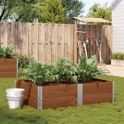 Virnastatav männipuidust taimekast, pruun, 150 x 100 x 41 cm