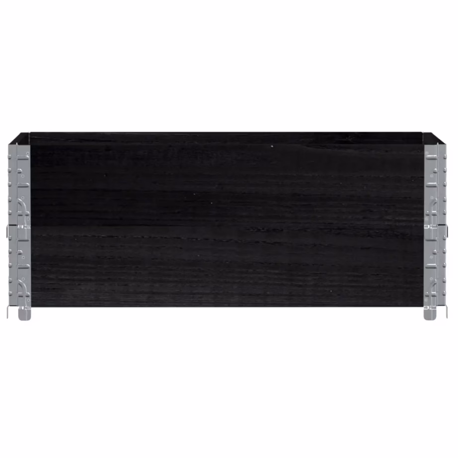 Virnastatav aia taimekast, must männipuit, 100 x 50 x 41 cm – 3