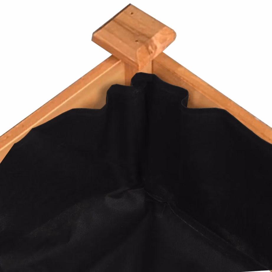 Voodriga kõrgendatud aia taimekast nulupuust, pruun, 120 x 45 x 25 cm – 6