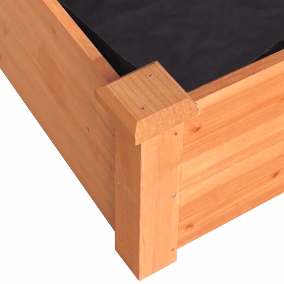 Voodriga kõrgendatud aia taimekast nulupuust, pruun, 120 x 45 x 25 cm – 7