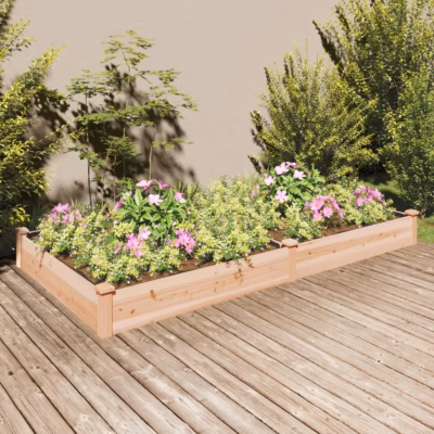 Voodriga puidust aia taimelava, nulupuidust, 240 x 120 x 25 cm